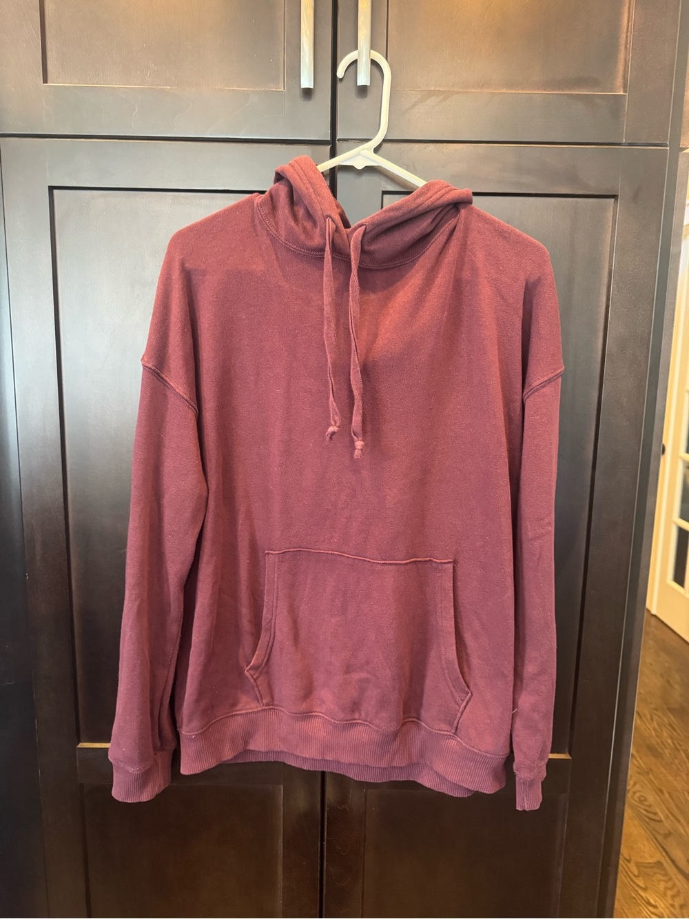 American Eagle Outfitters Maroon Pullover Hoodie
